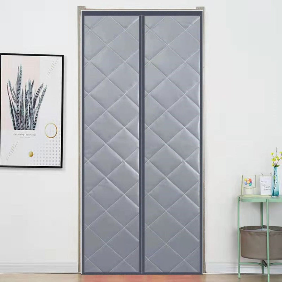 Door Curtain Thermal Insulated Draft Blocker With Magnetic Strip For Türvorhang Isolierung - Image 1