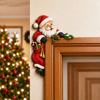 Door Frame Corner Christmas Decoration With Hand-Painted Festive Design - Image 3