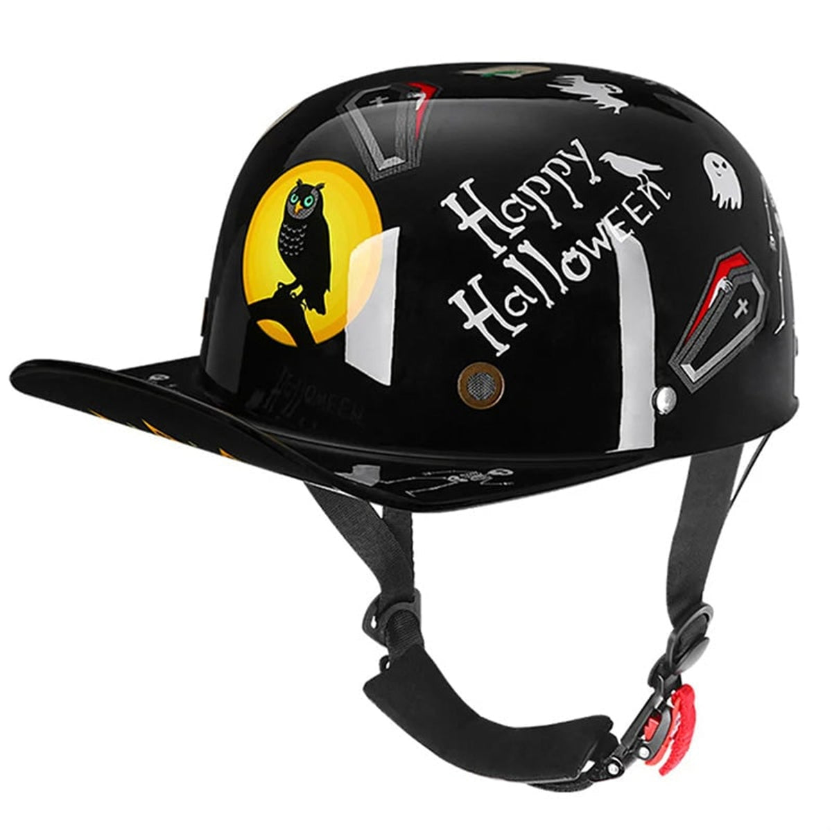 Dot Approved Motorcycle Helmet With Classic Cap Style - Image 16