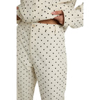 NOVA | Polka Dot Co-Ord Set – High Neck Top & Capri Trousers