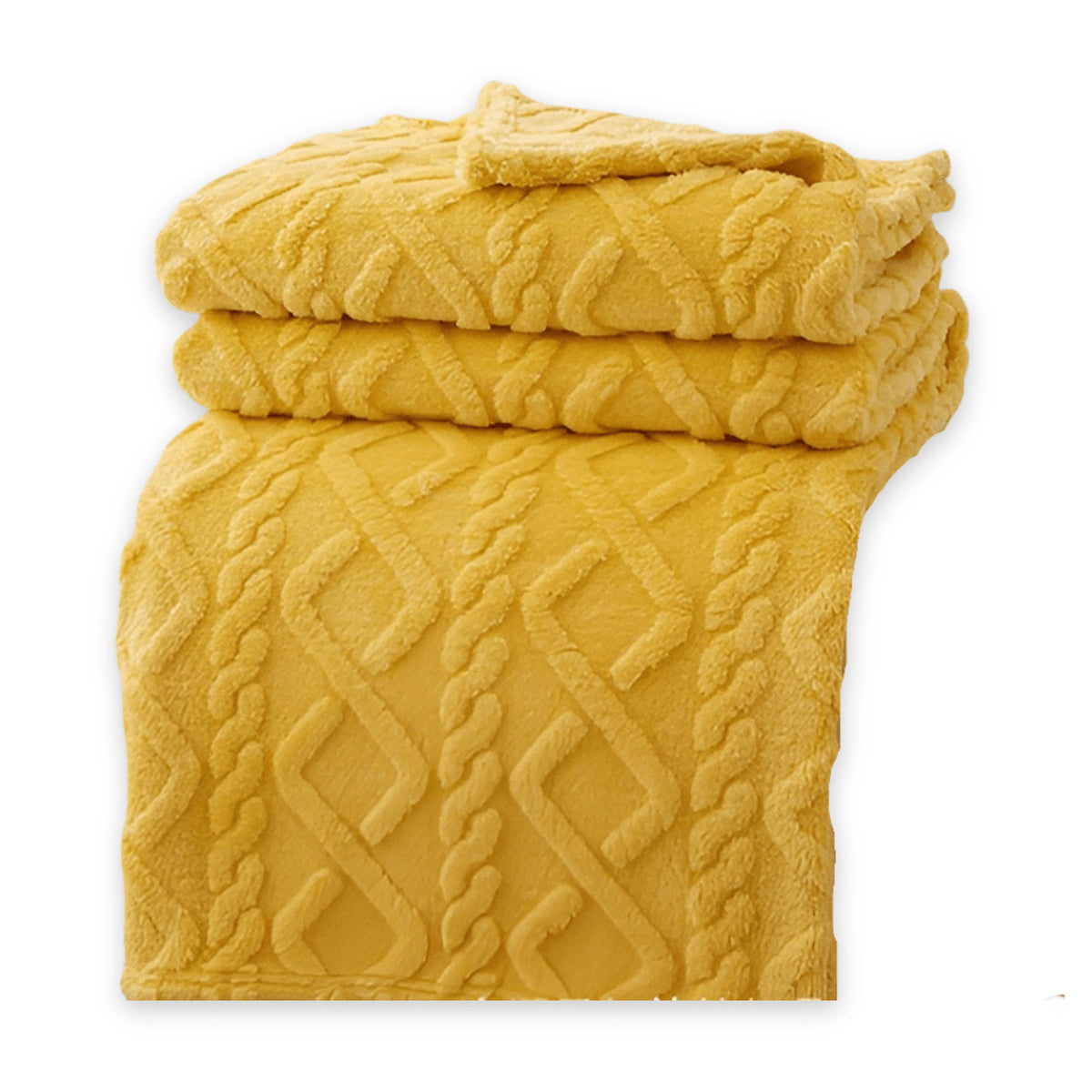 Double-Layer Fleece Blanket With Modern Geometric Design - Image 9