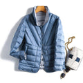 Down Jacket with Waterproof Reversible Shell and Hidden-Snap Closure - Image 1