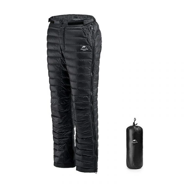 Down Pants with Insulated Thermal Trousers and Bilateral Zipper - Image 1