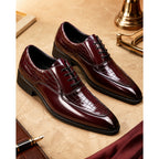 Dress Shoes with Cushioned Leather Lining and Croc Embossed - Image 1