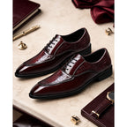 Dress Shoes with Cushioned Leather Lining and Croc Embossed - Image 2