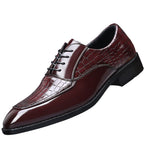 Dress Shoes with Cushioned Leather Lining and Croc Embossed - Image 3