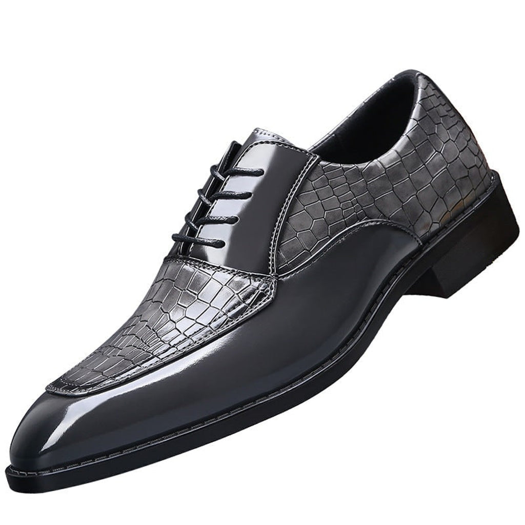 Dress Shoes with Cushioned Leather Lining and Croc Embossed - Image 9
