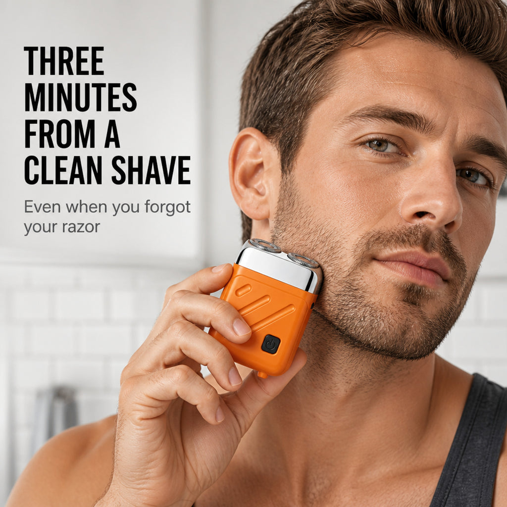Dual Rotary Head Cube Pocket Shaver With USB Charging - Image 1