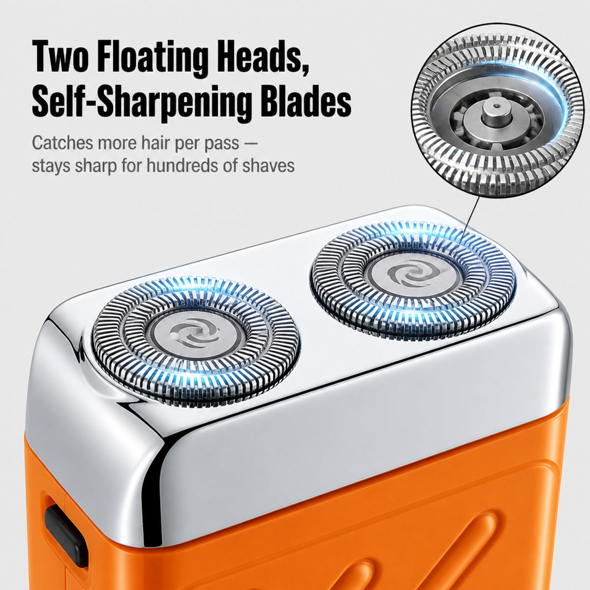Dual Rotary Head Cube Pocket Shaver With USB Charging - Image 3