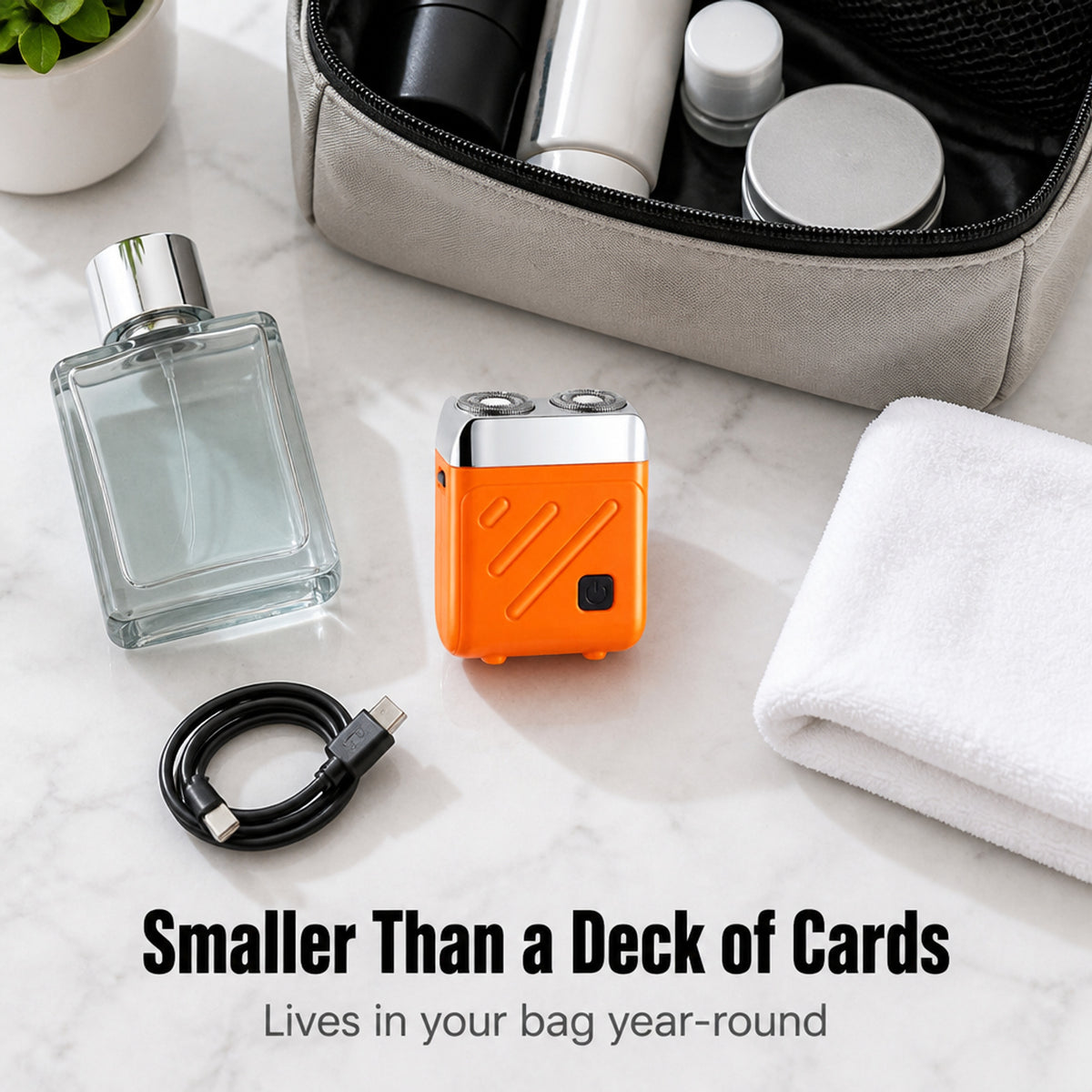 Dual Rotary Head Cube Pocket Shaver With USB Charging - Image 6