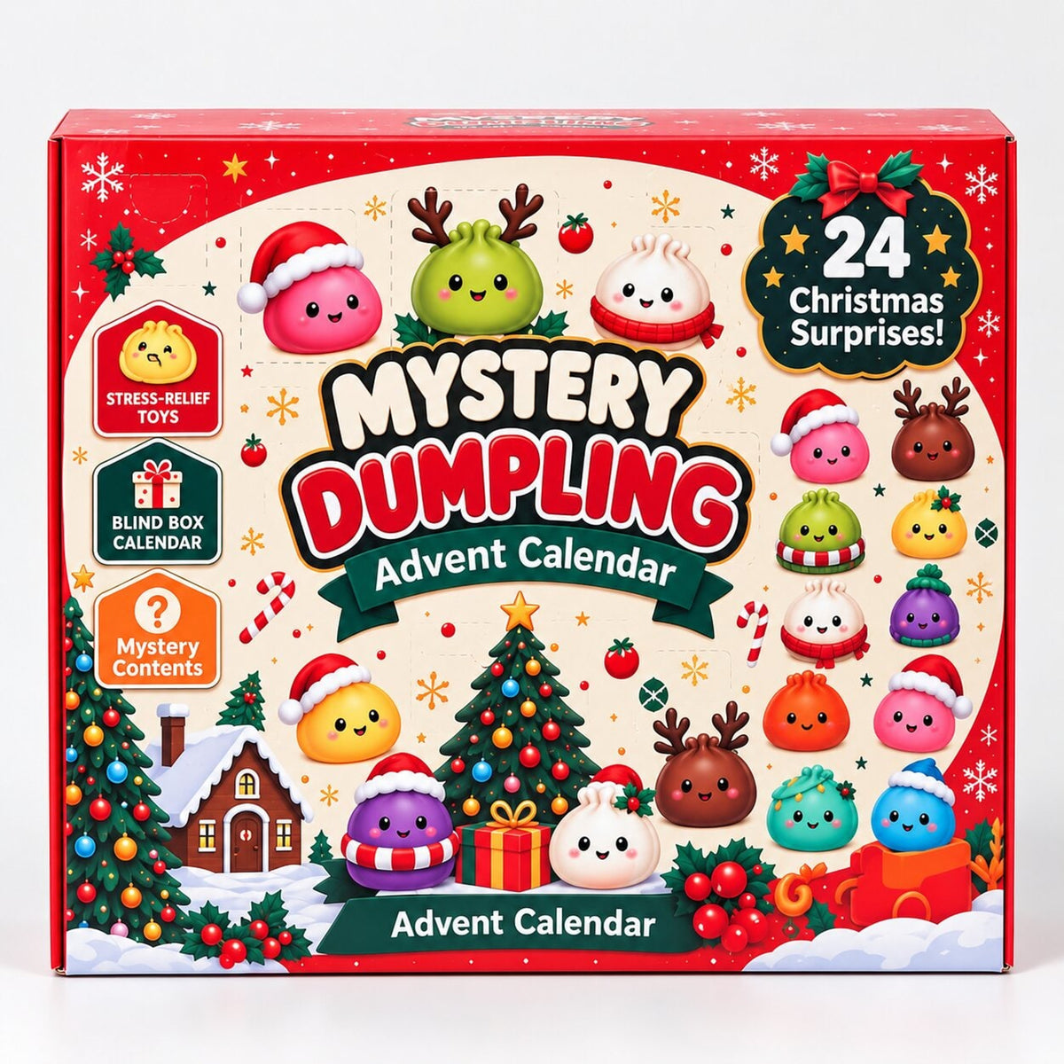 Dumplings Christmas Advent Calendar With 24 Squishy Figures - Image 10