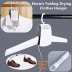 Electric Folding Clothes Drying Hanger Portable Outdoor Travel Mini With Shoe Tube Multiple Uses - Image 1