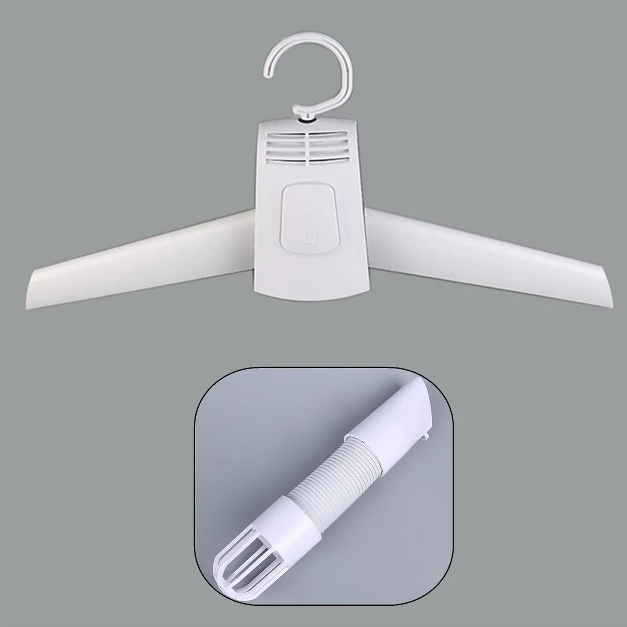 Electric Folding Clothes Drying Hanger Portable Outdoor Travel Mini With Shoe Tube Multiple Uses - Image 5