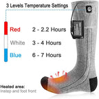 Electric Heated Apparel With Battery Pack Calf-length Ribbed Knit Unisex Socks - Image 4
