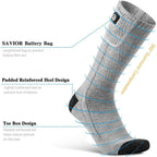 Electric Heated Apparel With Battery Pack Calf-length Ribbed Knit Unisex Socks - Image 3