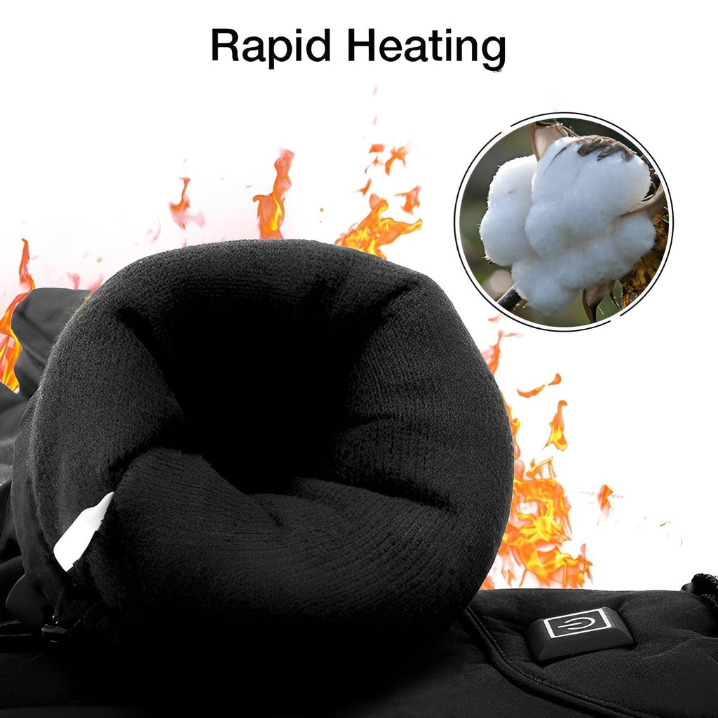 Electric Heated Gloves For Cold Hands Battery Powered Waterproof Wrist Strap Touchscreen Fingertips - Image 6
