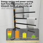 Electric Heated Towel Rack Wall Mounted Stainless Steel Fast Drying Heater With Digital Control - Image 2