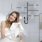 Electric Heated Towel Rack Wall Mounted Stainless Steel Fast Drying Heater With Digital Control - Image 7