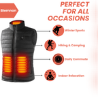 Electric Heated Vest Rechargeable Battery Quilted Design Integrated Heating Zones Water Resistant - Image 4