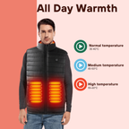 Electric Heated Vest Rechargeable Battery Quilted Design Integrated Heating Zones Water Resistant - Image 7