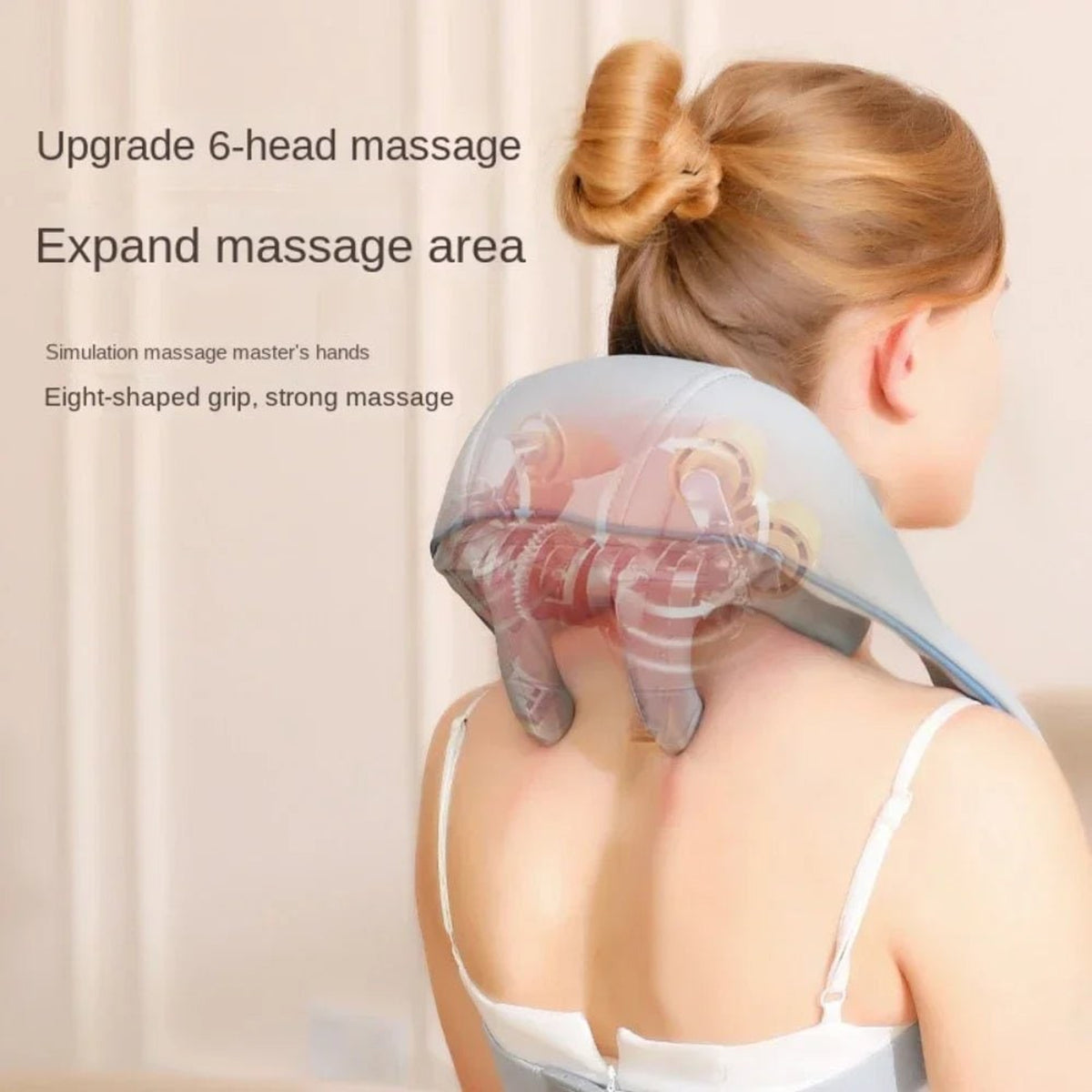 Electric Shiatsu Massager For Neck And Trapezius Relief With Heat And Vibration - Image 4