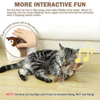 Electronic Flying Bird Cat Toy With Flapping Wings And Secure Hanging Cord - Image 2
