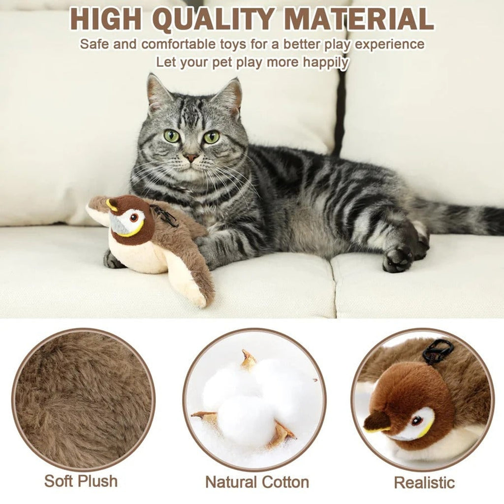 Electronic Flying Bird Cat Toy With Flapping Wings And Secure Hanging Cord - Image 4