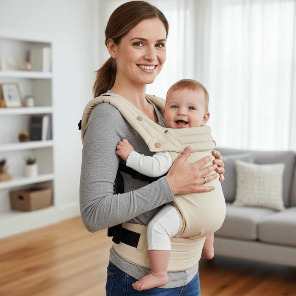 Ergonomic Baby Carrier With 4 Adjustable Positions Soft Cotton For 0–24 Months - Image 1