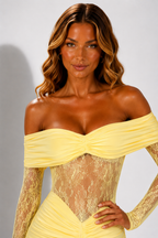 NOVA | Lace Off Shoulder Maxi Dress | Women’s Elegant Evening Dress
