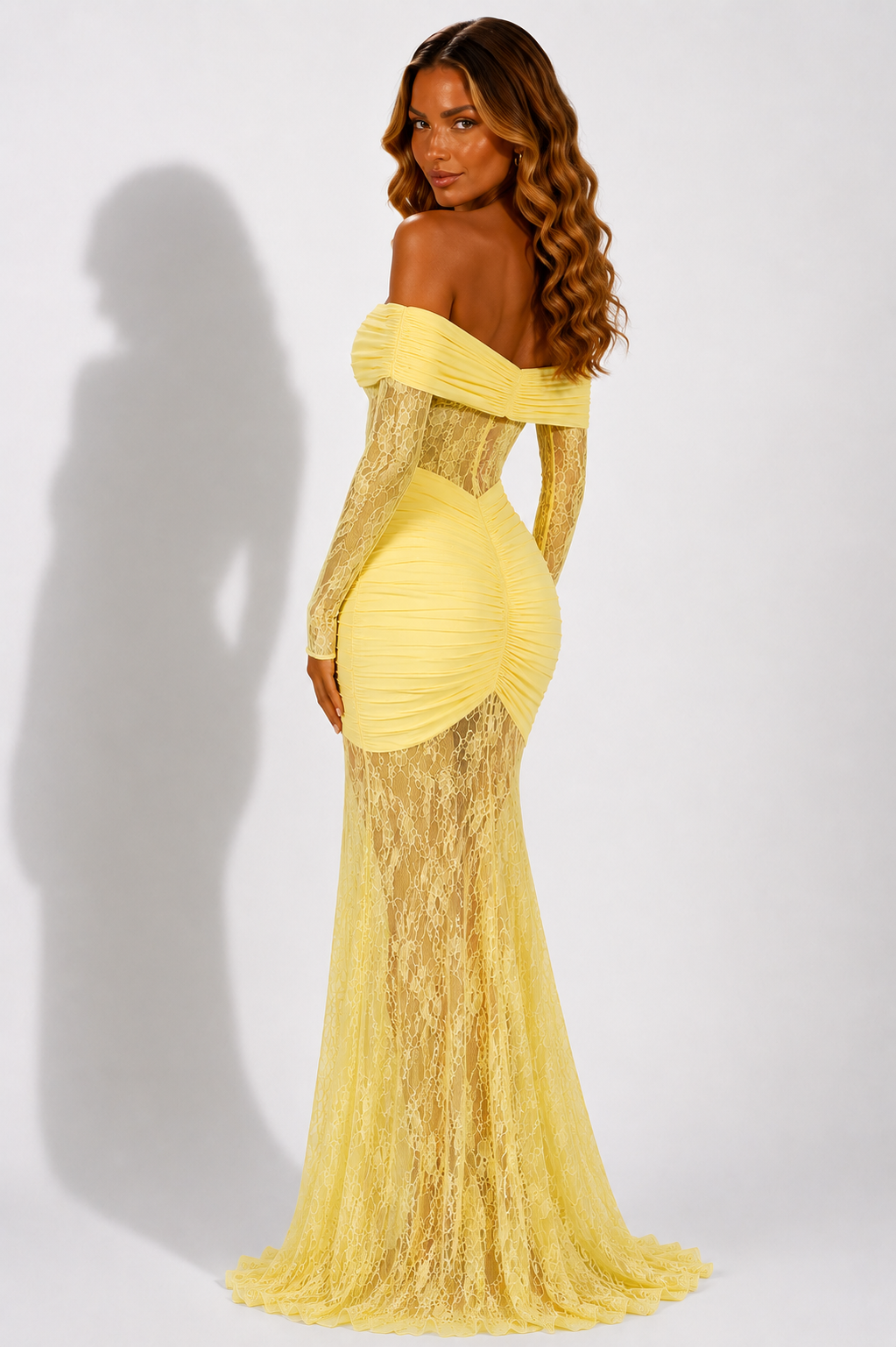 NOVA | Lace Off Shoulder Maxi Dress | Women’s Elegant Evening Dress