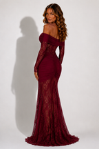 NOVA | Lace Off Shoulder Maxi Dress | Women’s Elegant Evening Dress