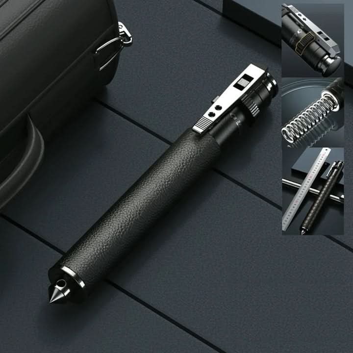 Expandable Baton With Spring-Loaded Telescopic Design And Glass Breaker For Personal Safety - Image 2