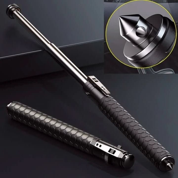 Expandable Baton With Spring-Loaded Telescopic Design And Glass Breaker For Personal Safety - Image 3