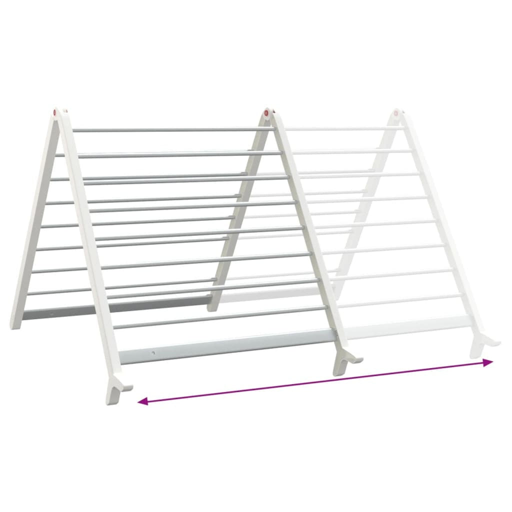 Extendable Clothes Airer For Bathtub Foldable A-frame Laundry Drying Rack With Sturdy Aluminum Frame That Saves Floor Space - Image 4