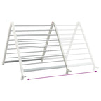 Extendable Clothes Airer For Bathtub Foldable A-frame Laundry Drying Rack With Sturdy Aluminum Frame That Saves Floor Space - Image 4