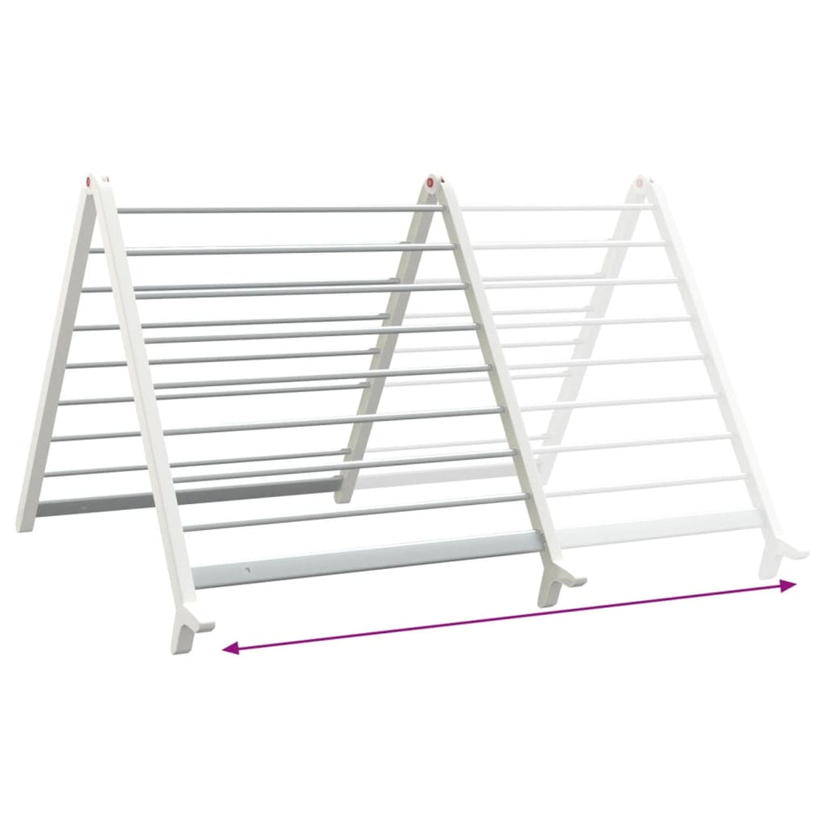 Extendable Clothes Airer For Bathtub Foldable A-frame Laundry Drying Rack With Sturdy Aluminum Frame That Saves Floor Space - Image 4