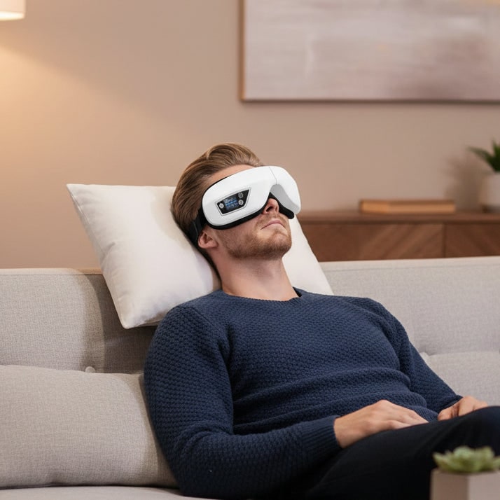 Eyeglow Smart Eye Massager With Heat Air Pressure & Bluetooth Music 180° Foldable Design - Image 1