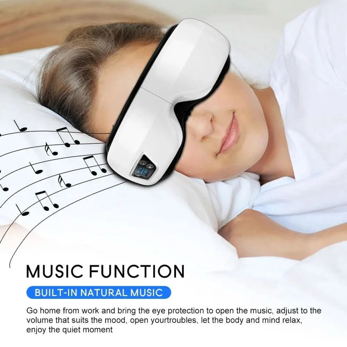 Eyeglow Smart Eye Massager With Heat Air Pressure & Bluetooth Music 180° Foldable Design - Image 4