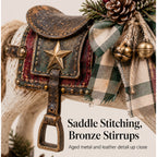 Farrowbrook Hand-Distressed Whitewash Rocking Horse Christmas Tabletop Decor - Image 9