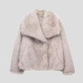 Faux Fur Jacket with Flattering Short Coat and Wide Collar - Image 1