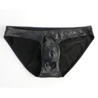 Faux Leather Shorts with Streamlined Fit and Polished Finish - Image 2