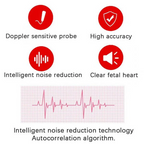 Fetal Doppler Monitor For Home Use With Handheld Probe Built-In Speaker And Backlit Lcd Screen - Image 5