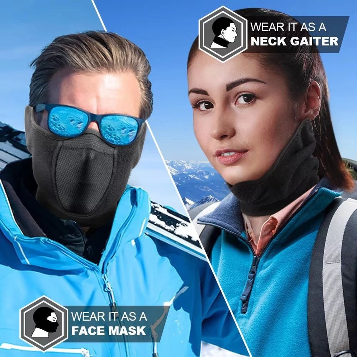 Fleece Face Mask For Outdoor Winter Activities - Image 4