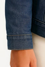 Fleece Jacket with Lined Denim Fit and Shearling Collar - Image 3