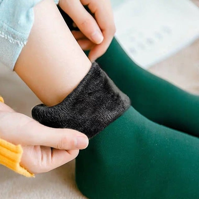 Fleece Thermal Socks with Anti-Slip Sole and Ankle Cut - Image 5