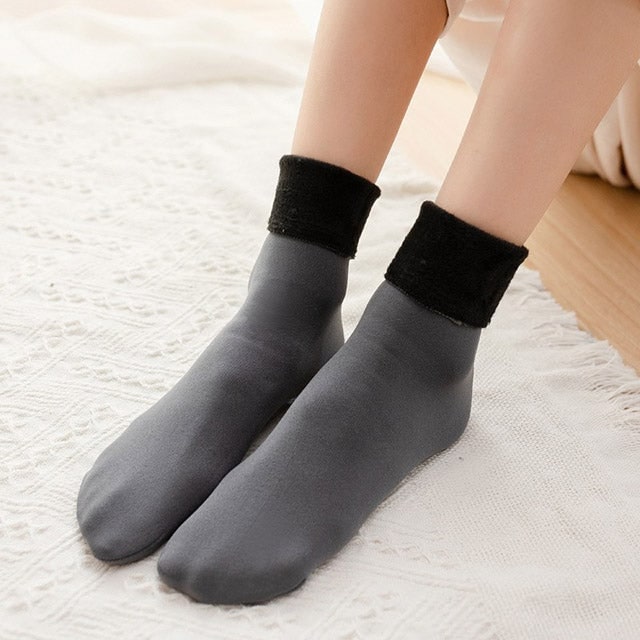 Fleece Thermal Socks with Anti-Slip Sole and Ankle Cut - Image 6