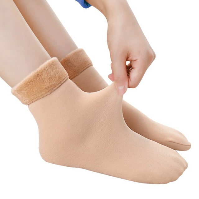 Fleece Thermal Socks with Anti-Slip Sole and Ankle Cut - Image 7