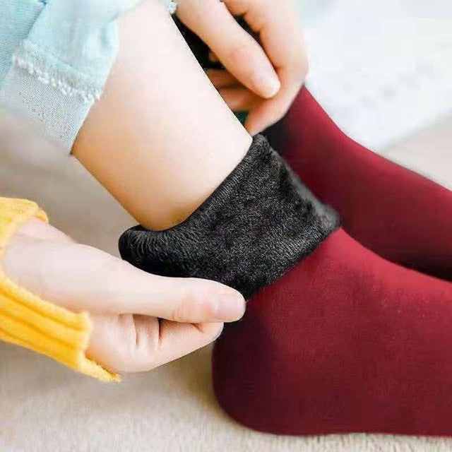Fleece Thermal Socks with Anti-Slip Sole and Ankle Cut - Image 8