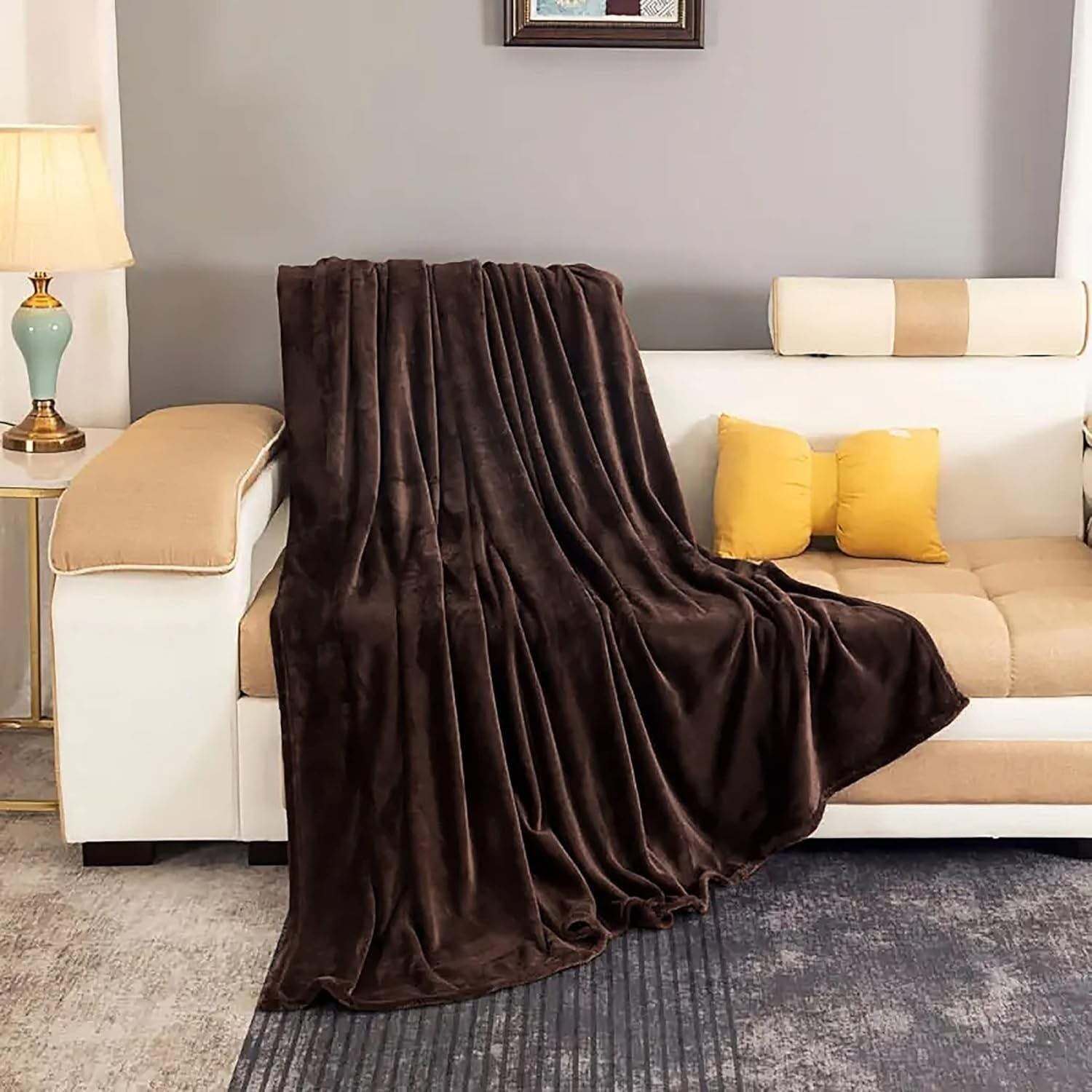 Fleece Throw Blanket Soft Plush For Bed Sofa - Image 3