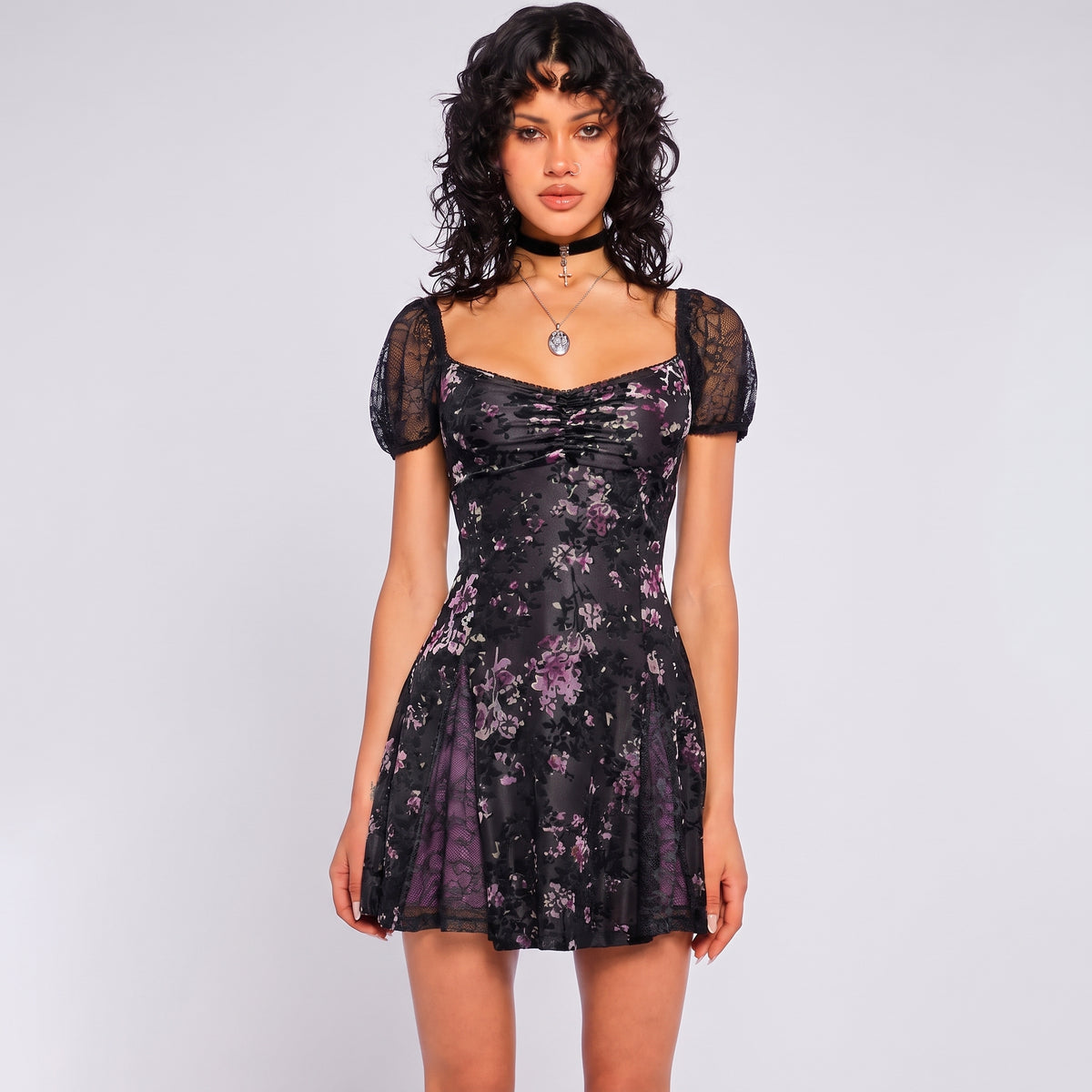 Nikki Obsession with Flattering Mini Dress and Floral Print - hero